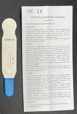 FDA Cetificate Rapid Saliva Test Kit One Step COVID - 19 Ag Lollipop Device 60TCID